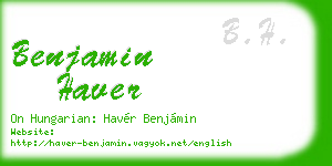 benjamin haver business card